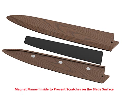 Aibote Black Walnut Wood Gyuto Knife Sheath Magnetic Holder