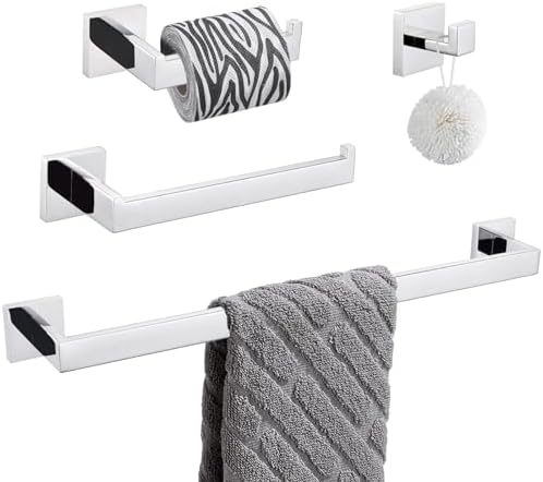 Suyar 4-Piece Chrome Bathroom Hardware Set