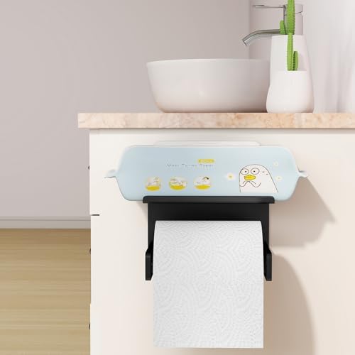 Bethom Toilet Paper Holder Wall Mount Mat black