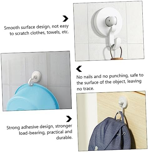 PRETYZOOM 3pcs Adhesive Hooks for Shower and Kitchen 1