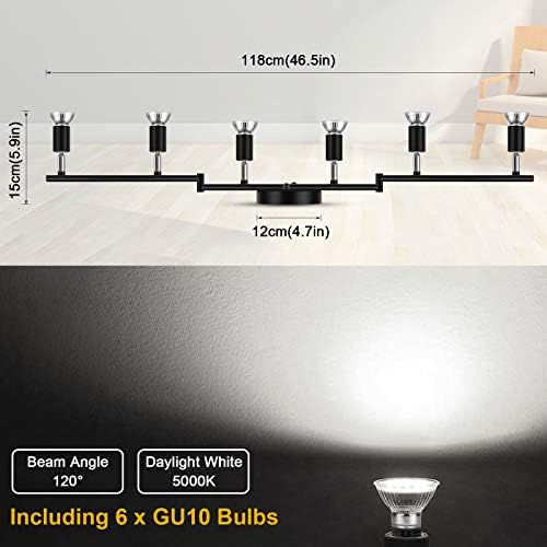 Ascher 6-Light LED Track Lighting Kit with Matte Black Finish