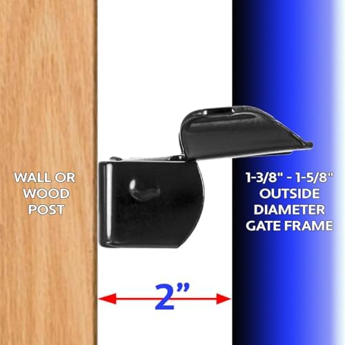 Black Wall Mount Butterfly Latch for Gate Doors