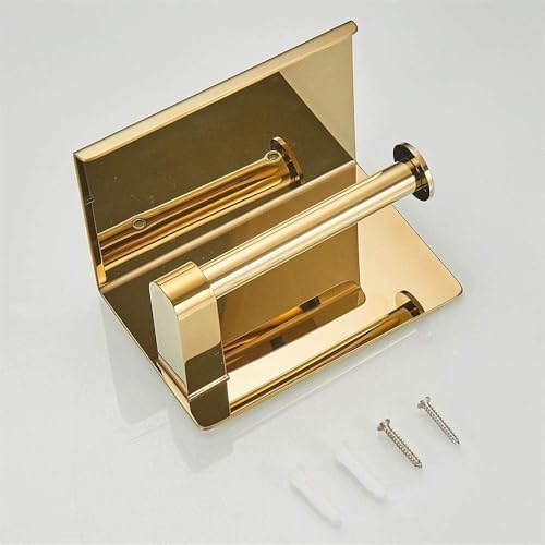 Stainless Steel Toilet Paper Holder with Phone Shelf 1