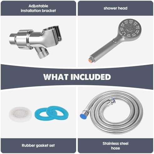 Fast-Flowing Self-Cleaning Pressure-Saving Handheld Shower Head