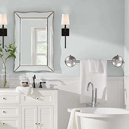 DGYB Suction Cup Towel Bar Set of 2 Brushed Nickel