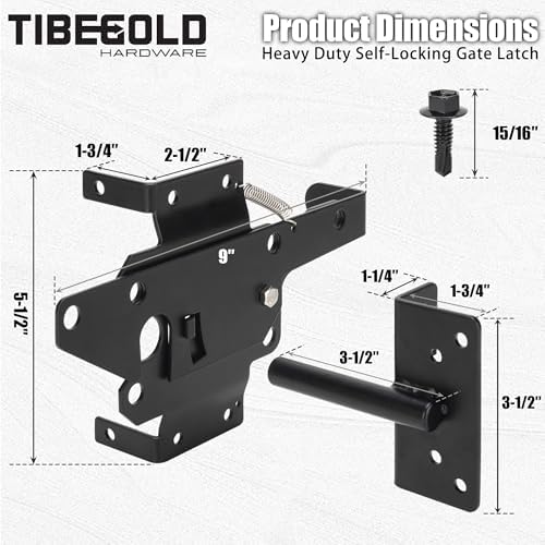 Self-Locking Gate Latch with Gravity Mechanism