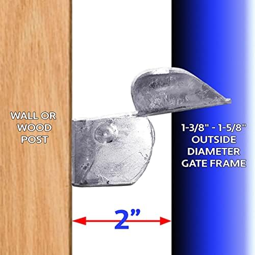 Wall-Mounted Butterfly Fork Latch Gate Hardware