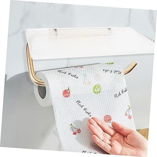 OSALADI Wall-Mounted Paper Towel Holder with Phone Shelf Durable and Space-Saving
