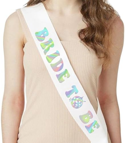 Iridescent Bride to Be Sash - Glitter Holographic Bachelorette Party Accessory