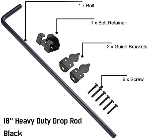 Heavy-Duty 18 Cane Bolt Gate Lock Holder for Wood Metal Gates