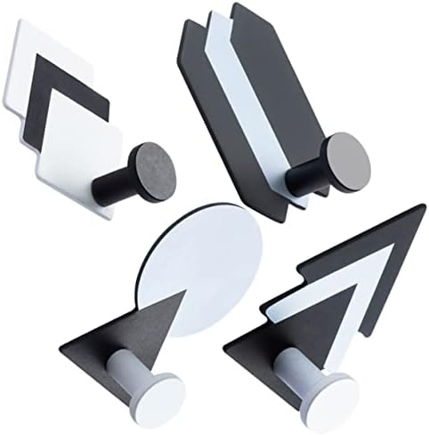 Amosfun 4-Pack Adhesive Wall Hooks for Towels Kitchen Bathroom and Entryway