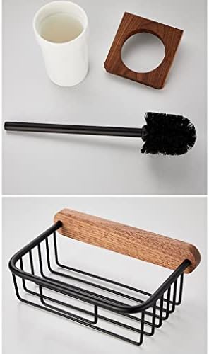 ANNBKA Luxury Black Walnut Towel Bar Set