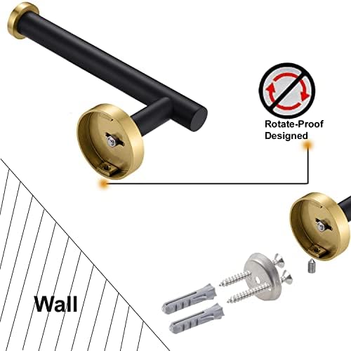 Nolimas Black Gold Toilet Paper Holder