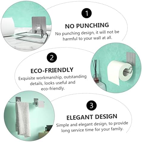 Alipis Aesthetic Stainless Steel Roll Paper Holder for Home Office and Bathroom
