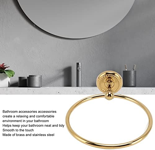 Modern Towel Holder with Golden Twisted Design
