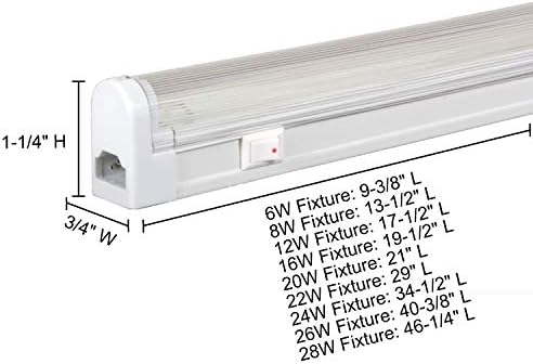 Jesco Lighting SG4-8SW41-W Under-Cabinet Light Fixture