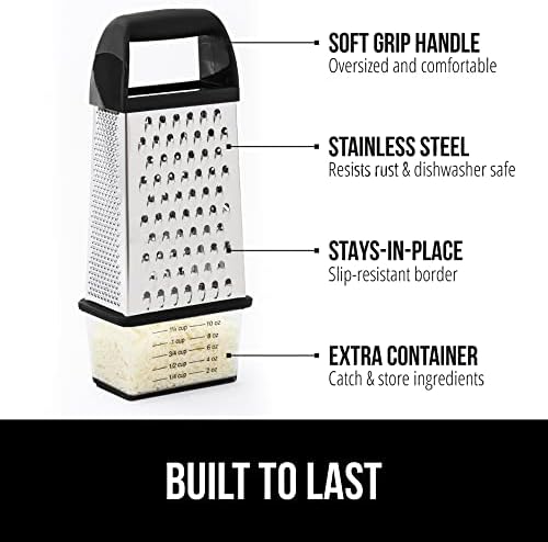 Gorilla Grip XL 4-Sided Cheese Grater with Container