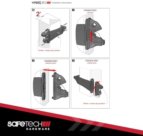 ViperX5 Two-Sided Gate Latch No Post Drilling Replacement Parts Included