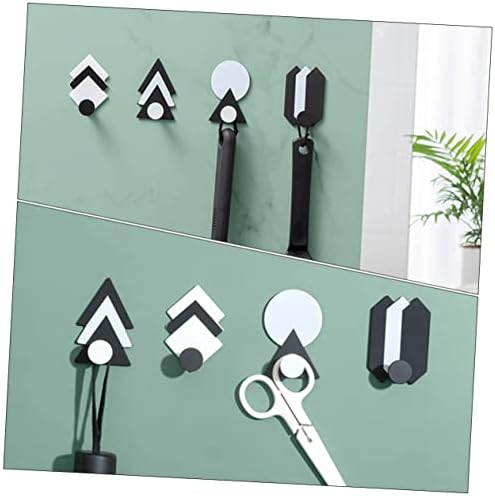 Amosfun 4-Pack Adhesive Wall Hooks for Towels Kitchen Bathroom and Entryway