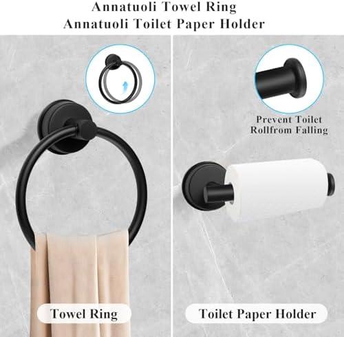 Annatuoli 5 Piece Suction Cup Bathroom Accessories Set