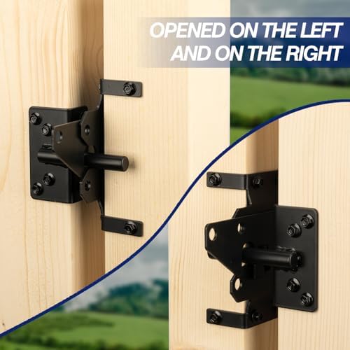 HTHOOOME Heavy Duty Self-Locking Gate Latch