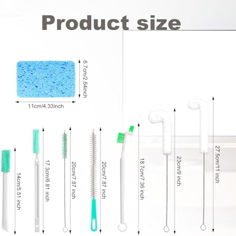 Gosknor 10PCS Ice Machine Cleaner Brush Set