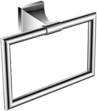 Qinisi Chrome Brass Towel Ring for Bath and Kitchen