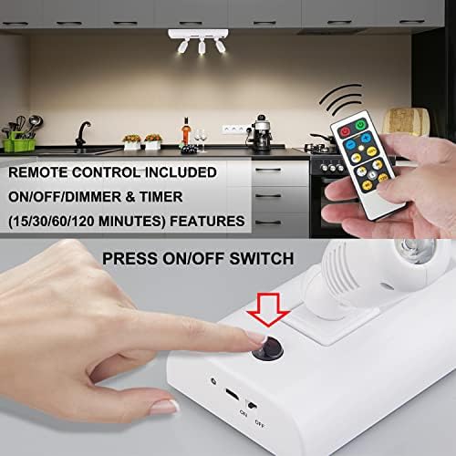 HONWELL Wireless LED Picture Lights with Remote and Rechargeable Batteries