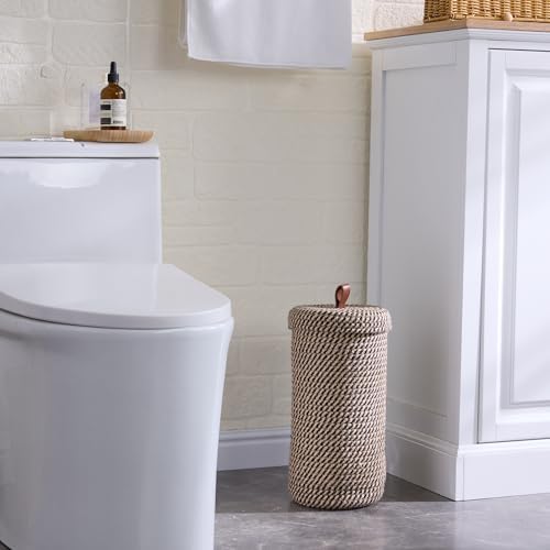 Luxury Jute Black Toilet Paper Holder