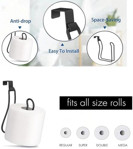 Chrome Toilet Paper Roll Holder - Space Saving Durable