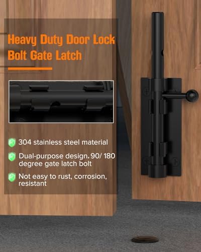 Barrel Bolt Latch 304 Stainless Steel Shed Door Lock