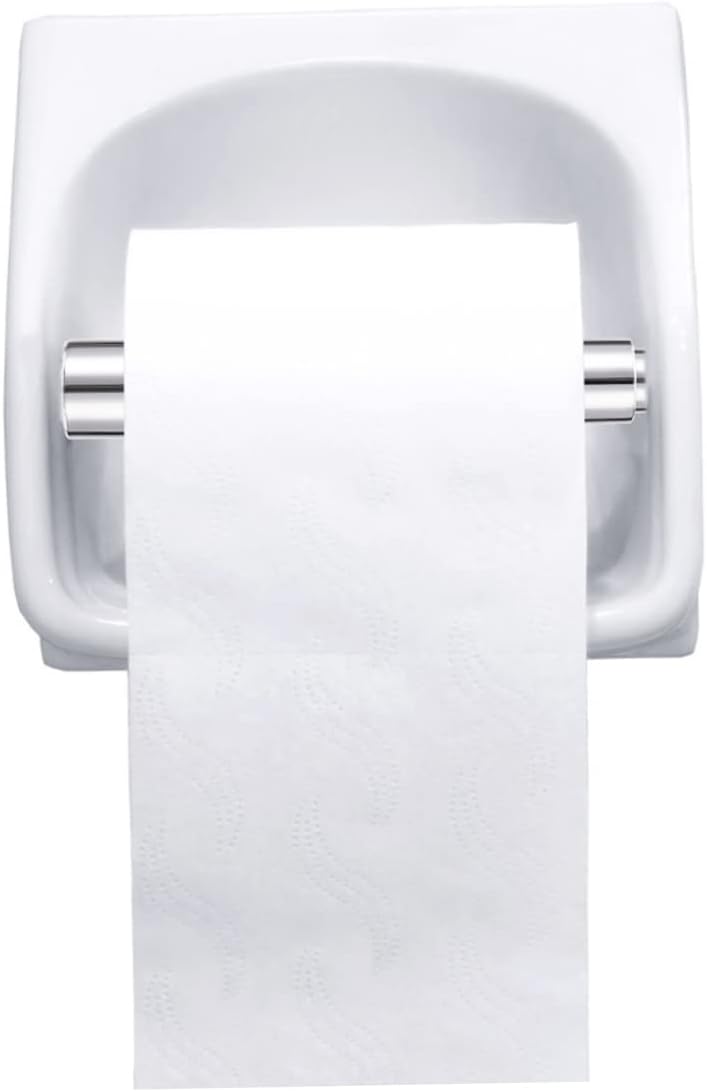 Mipcase 3Pcs Toilet Paper Holder for Bathroom Kitchen Silver