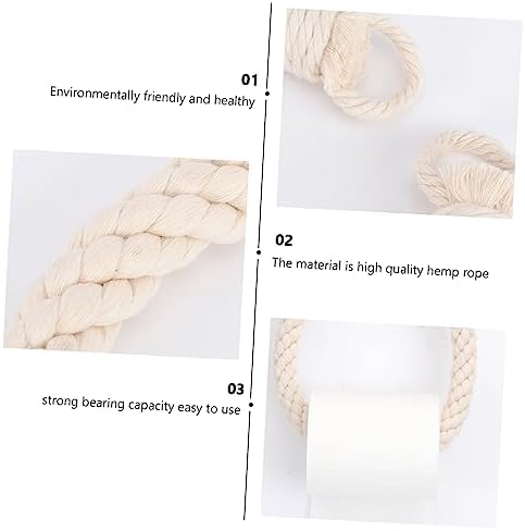 Wall-Mounted Durable Rope Hanging Toilet Paper Holder