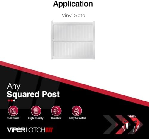 ViperX5 Two-Sided Gate Latch No Post Drilling Replacement Parts Included