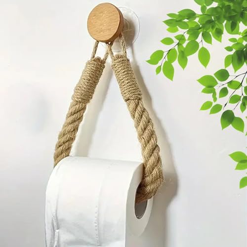No-Drill Toilet Paper Holder with Flower Design