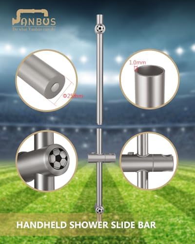Adjustable and Rust-Resistant Handheld Shower Slide Bar for Bathroom Use