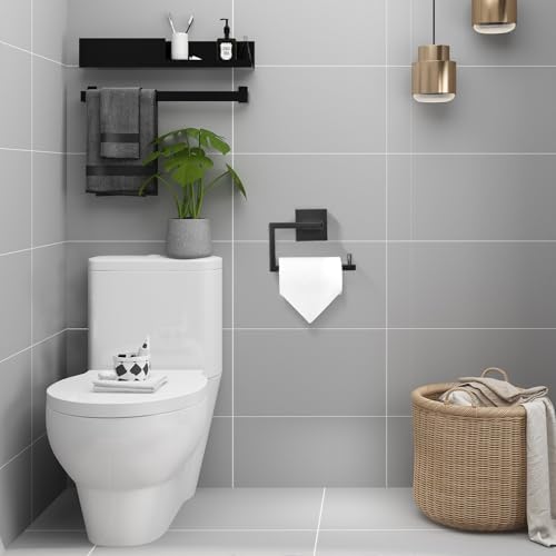 YACVCL Matte Black Stainless Steel Toilet Paper Holder