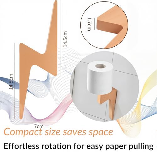 VOREN Toilet Paper Holder Wall Mount Wooden 2 Pack