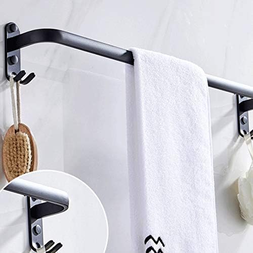UOHUFIDABFD Towel Rack Wall Mounted Black