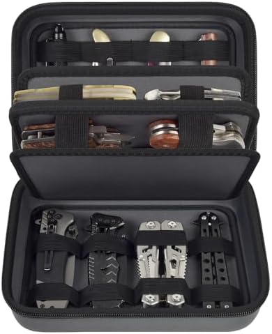 ANKHOH 4-Layer Knife Display Case for 24 Folding Knives