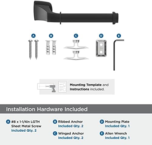 Amerock BH36031MB Matte Black Toilet Paper Holder 1