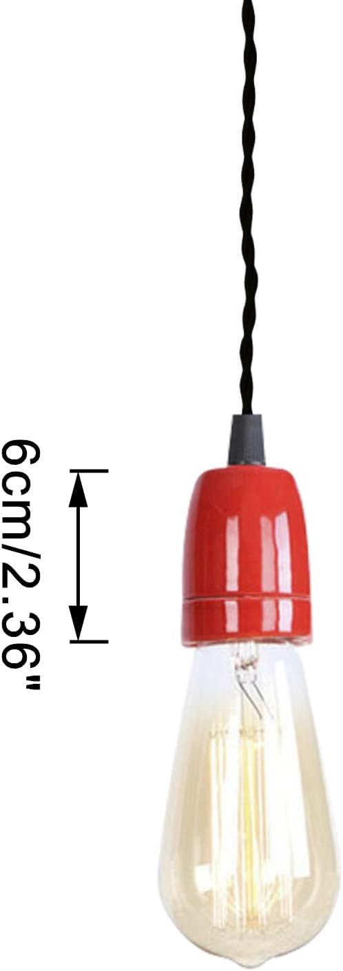 3-Light H Track Pendant Light with Red Ceramic Base