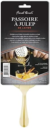 Final Touch Julep Strainer with Brass Finish
