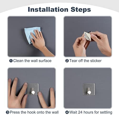 Self Adhesive Hooks for Hanging Coats and Towels