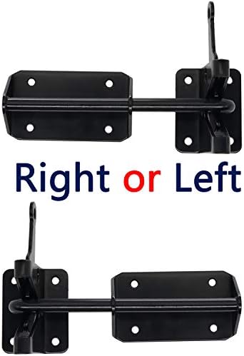 Durable Outswinging Gate Latch with Gravity Security Cable Puller Black
