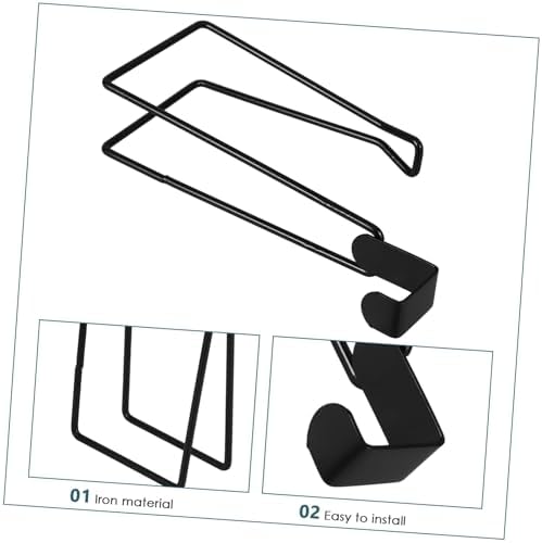 Stylish Wall-Mounted Toilet Paper Holder Black