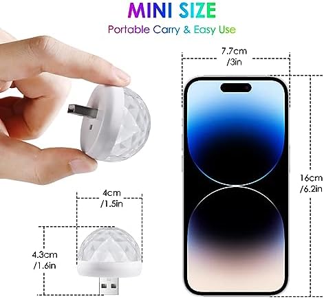 Orlabno USB Mini Disco Ball Light - Festive Party Decor 1