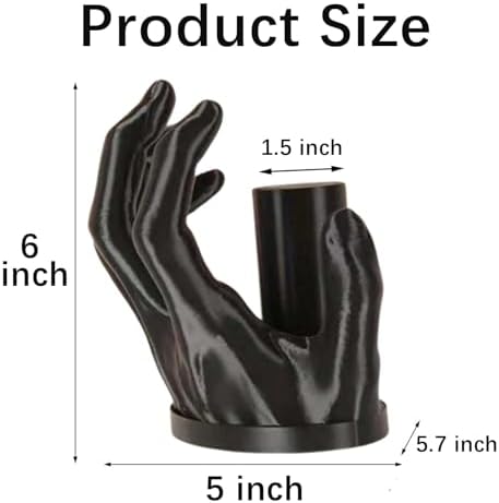 Black Toilet Paper Holder Palm Shape Wall Mount Tissue Roll Holder