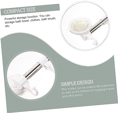 Adjustable Suction Cup Towel Bar No Drill for Bathroom and Kitchen