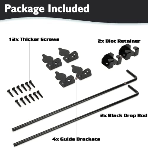 Sturdy 18 Cane Bolt Gate Stopper Black